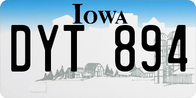 IA license plate DYT894