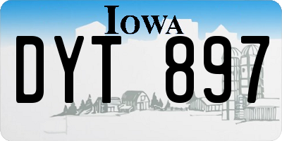IA license plate DYT897