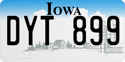 IA license plate DYT899