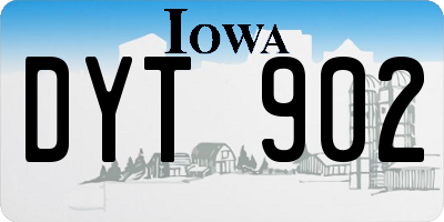IA license plate DYT902