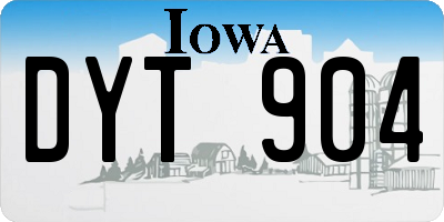 IA license plate DYT904