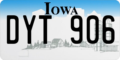 IA license plate DYT906