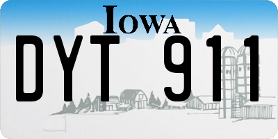 IA license plate DYT911