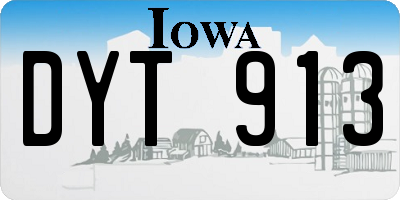IA license plate DYT913