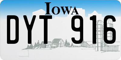 IA license plate DYT916
