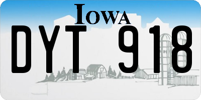 IA license plate DYT918