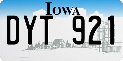 IA license plate DYT921