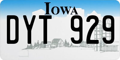 IA license plate DYT929