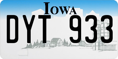 IA license plate DYT933