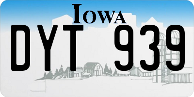 IA license plate DYT939