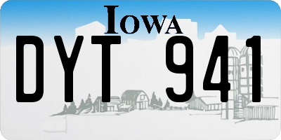 IA license plate DYT941