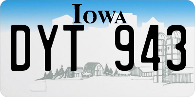 IA license plate DYT943