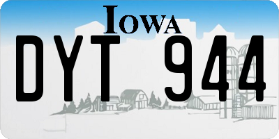 IA license plate DYT944