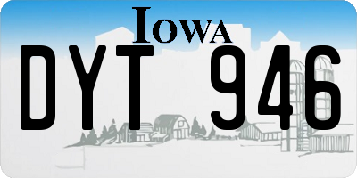 IA license plate DYT946