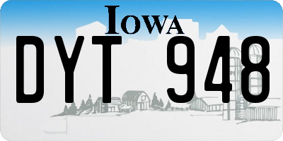 IA license plate DYT948