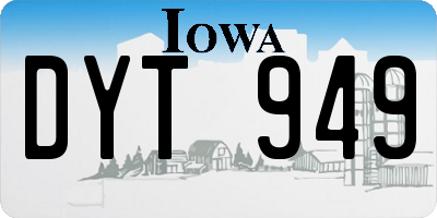 IA license plate DYT949