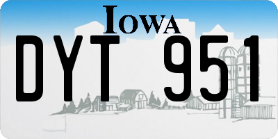 IA license plate DYT951