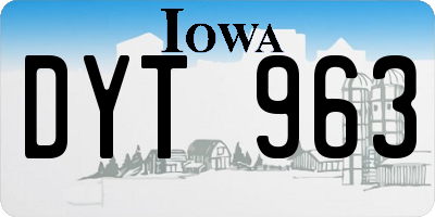 IA license plate DYT963