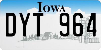 IA license plate DYT964