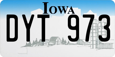 IA license plate DYT973