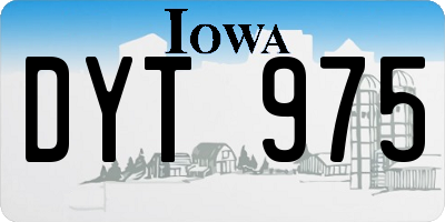 IA license plate DYT975