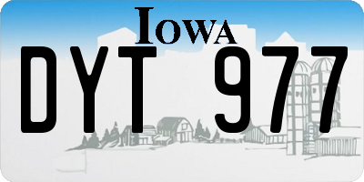 IA license plate DYT977