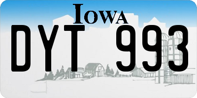 IA license plate DYT993