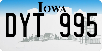 IA license plate DYT995