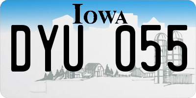 IA license plate DYU055