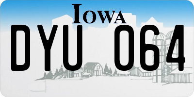 IA license plate DYU064