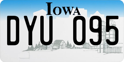 IA license plate DYU095