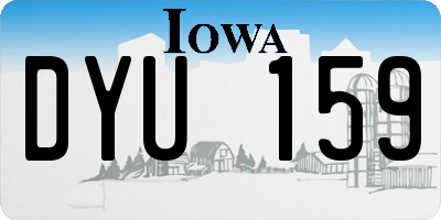 IA license plate DYU159
