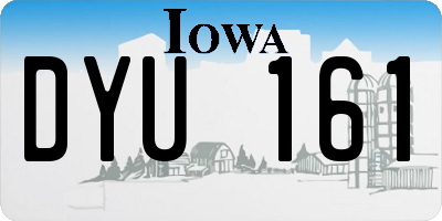 IA license plate DYU161