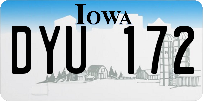 IA license plate DYU172