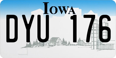 IA license plate DYU176