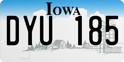 IA license plate DYU185