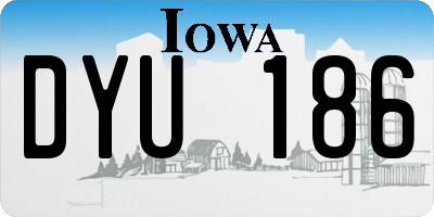 IA license plate DYU186