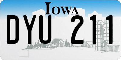 IA license plate DYU211