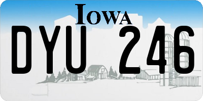 IA license plate DYU246