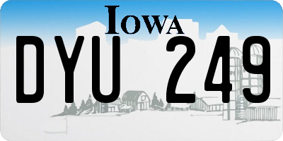 IA license plate DYU249