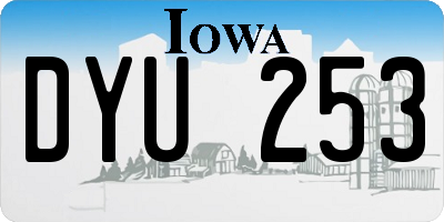 IA license plate DYU253