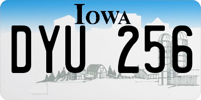 IA license plate DYU256