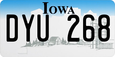 IA license plate DYU268