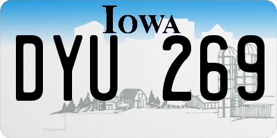 IA license plate DYU269