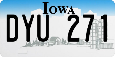 IA license plate DYU271