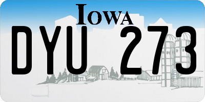 IA license plate DYU273