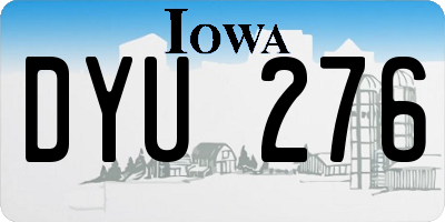 IA license plate DYU276
