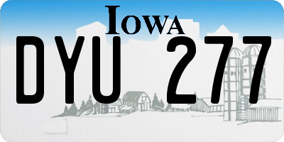 IA license plate DYU277