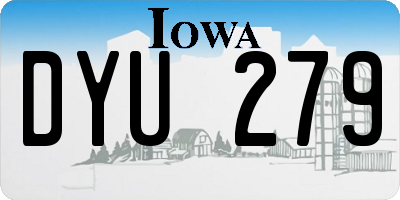 IA license plate DYU279