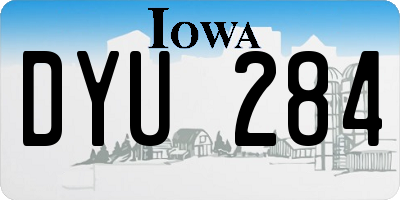 IA license plate DYU284